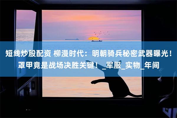 短线炒股配资 柳漫时代：明朝骑兵秘密武器曝光！罩甲竟是战场决胜关键！_军服_实物_年间