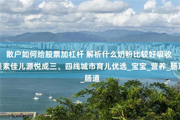 散户如何给股票加杠杆 解析什么奶粉比较好吸收 美素佳儿源悦成三、四线城市育儿优选_宝宝_营养_肠道