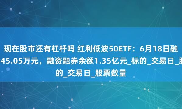 现在股市还有杠杆吗 红利低波50ETF：6月18日融资买入745.05万元，融资融券余额1.35亿元_标的_交易日_股票数量