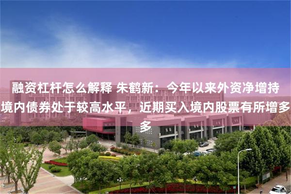 融资杠杆怎么解释 朱鹤新：今年以来外资净增持境内债券处于较高水平，近期买入境内股票有所增多