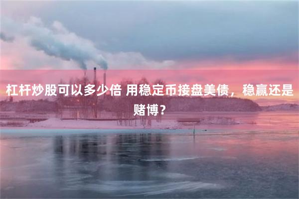 杠杆炒股可以多少倍 用稳定币接盘美债，稳赢还是赌博？