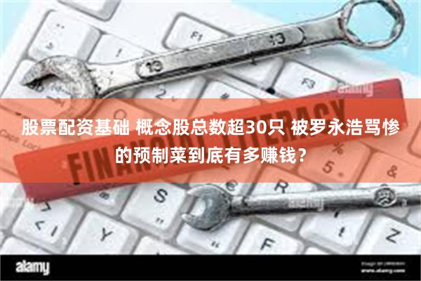 股票配资基础 概念股总数超30只 被罗永浩骂惨的预制菜到底有多赚钱？